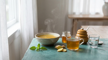 Throat infection home remedies: warm broth, honey, ginger and salt water