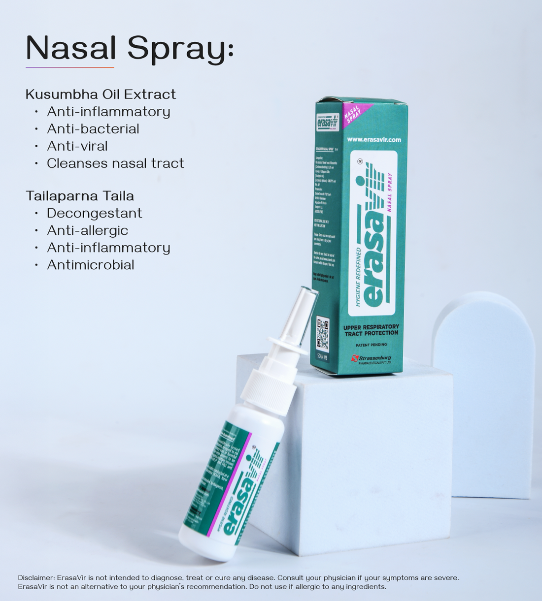 ErasaVir Common Cold Sprays |  Eases Congestion & Soreness.